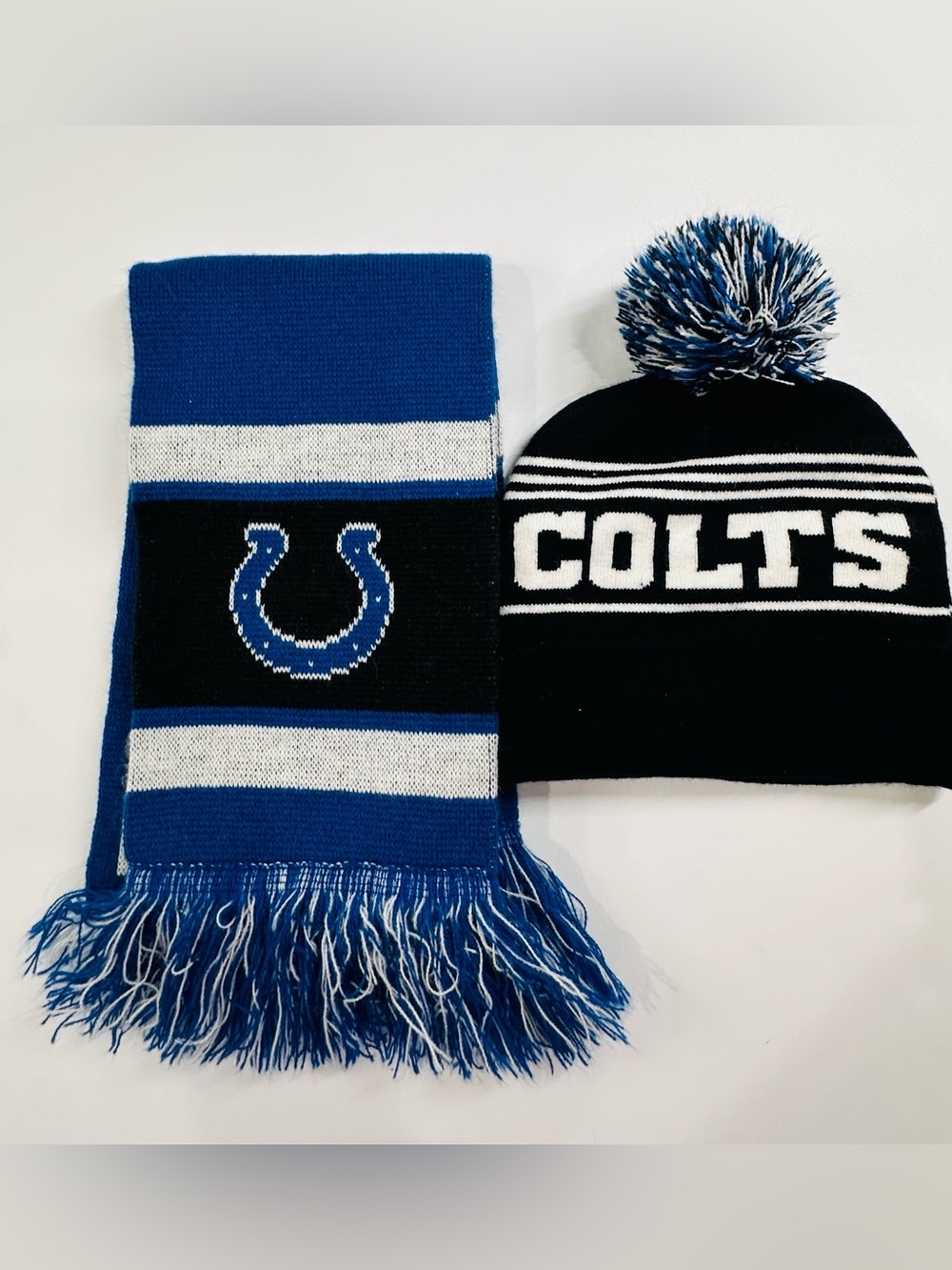 NFL Indianapolis Colts Beanie Hat & Knit Scarf Winter Set